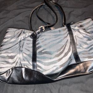 Black and grey large purse